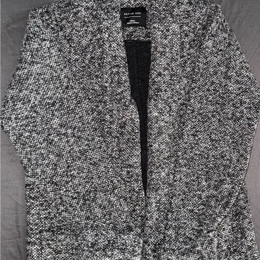 Active USA Charcoal and Black Knit Sweater